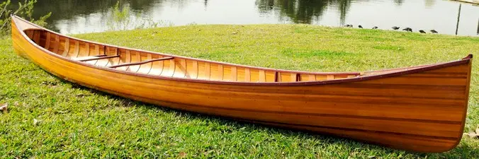 16' Wooden Canoe w/ Ribs