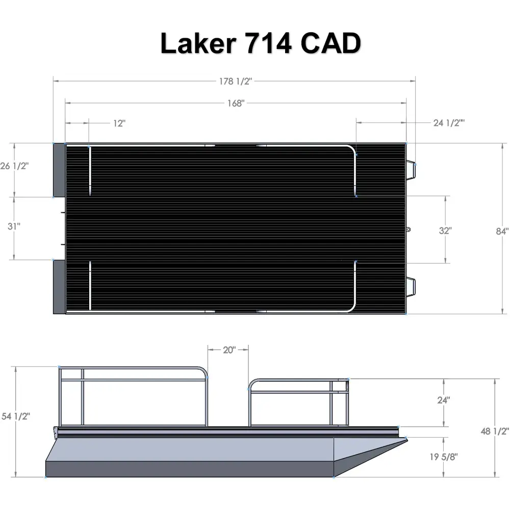 Laker 714 Basic Pontoon Boat photo 3