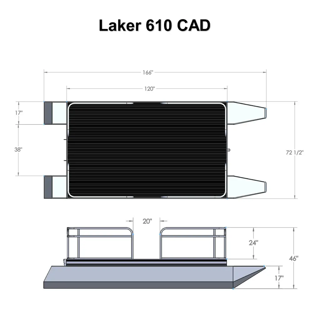 Laker 610 Basic Pontoon Boat photo 3